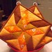 Quilted Orange & Brown Potholders Set of 2