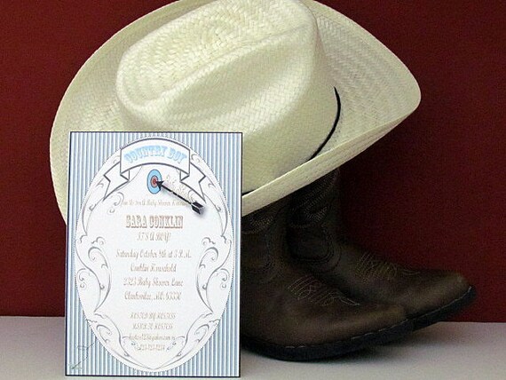 Printable 5X7 Country Boy Baby Shower Invitation...by Party Like Paula Il_570xn