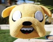 Jake the Dog Inspired Hat: Adventure Time -ish Handmade Crochet Beanie Hat