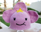 Lumpy Space Princess LSP Inspired Hat: Adventure Time -ish Cartoon Kawaii Handmade Crochet Beanie Hat