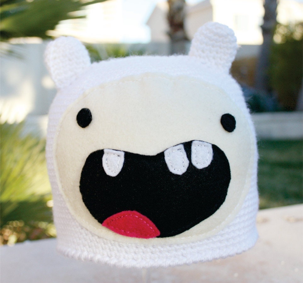 Finn the Human Boy Inspired Hat Adventure Time ish by littlepopos