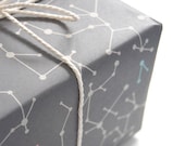Eco-friendly Wrapping Paper "Gray Molecules" Set of 2