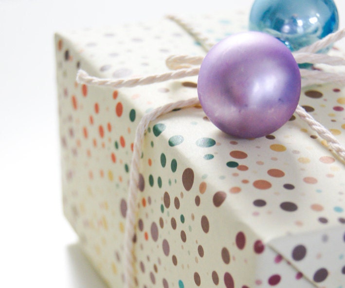Eco-friendly Wrapping Paper "Dots" Set of 2