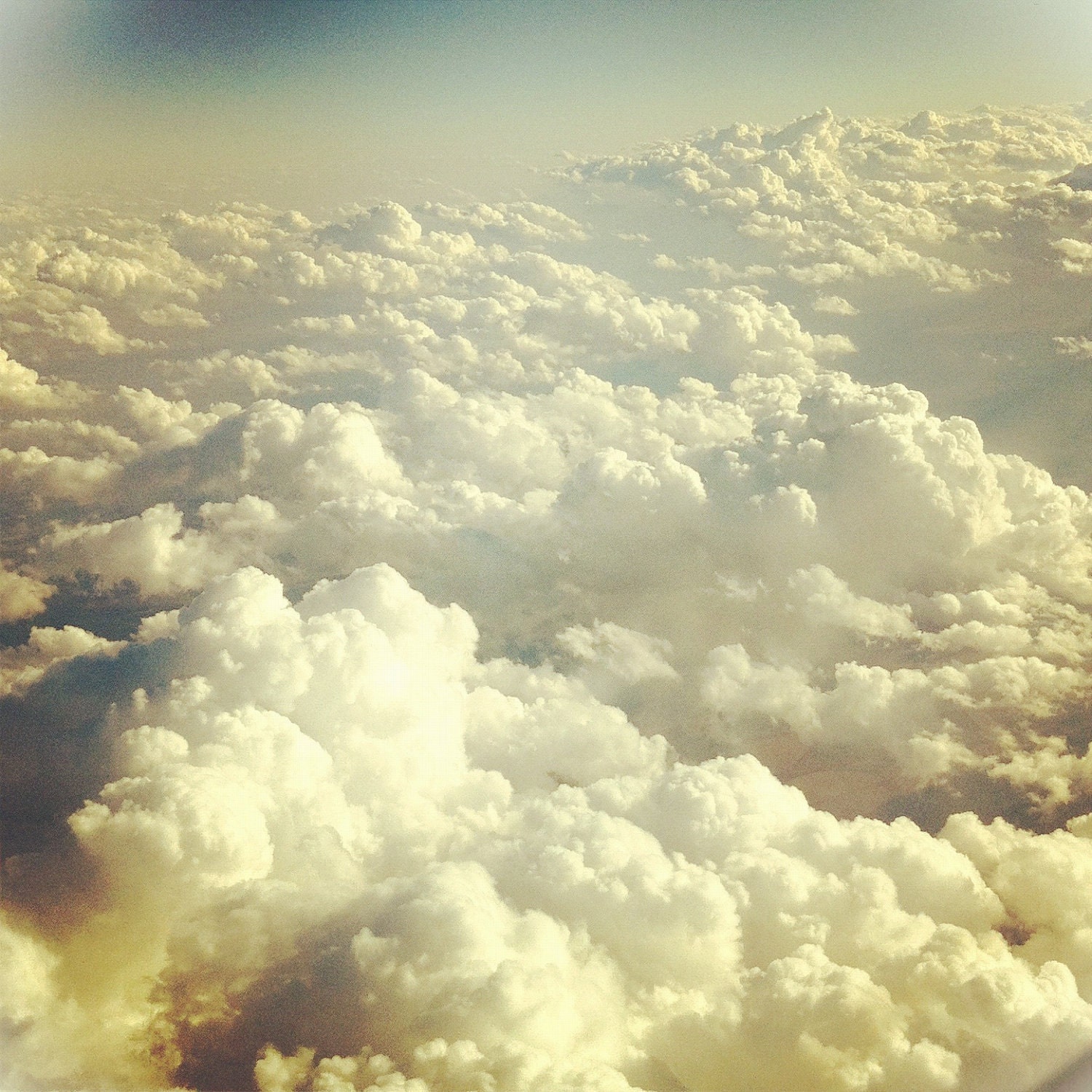 clouds 5x5 photograph from above iphoneography heavenly sky blue white nature