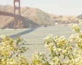 vintage golden gate bridge, fine art photograph, soft light, soft color, san francisco, home decor, travel photography, wall art
