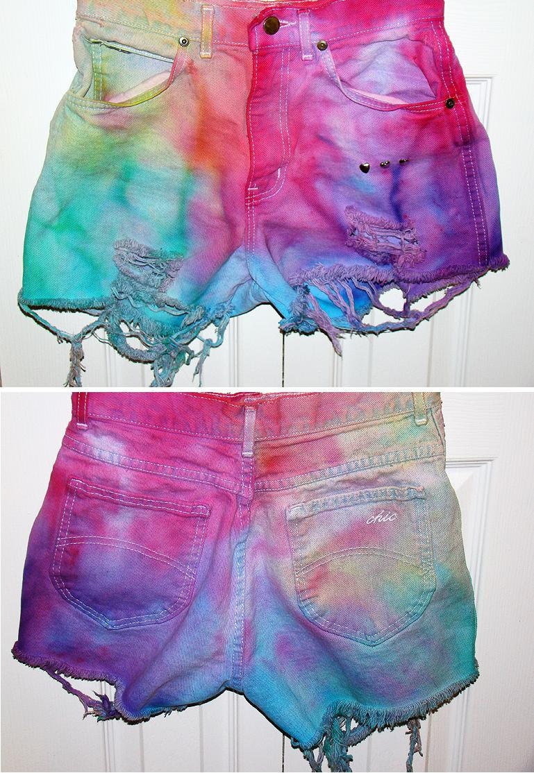 colorful sweat shorts