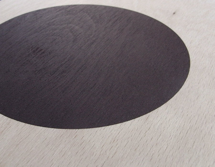 circle screenprint on plywood / dark violet