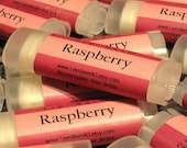 Raspberry Lip Balm - Three Tubes of Beeswax Lip Salve Chapstick from Lee the Beekeeper
