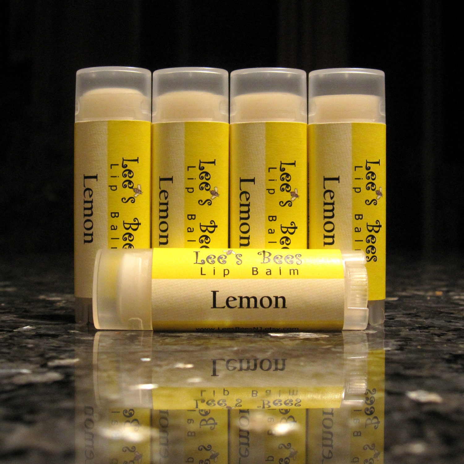 Lemon Lip Balm - One Tube of Beeswax Lip Salve Chapstick from Lee the Beekeeper