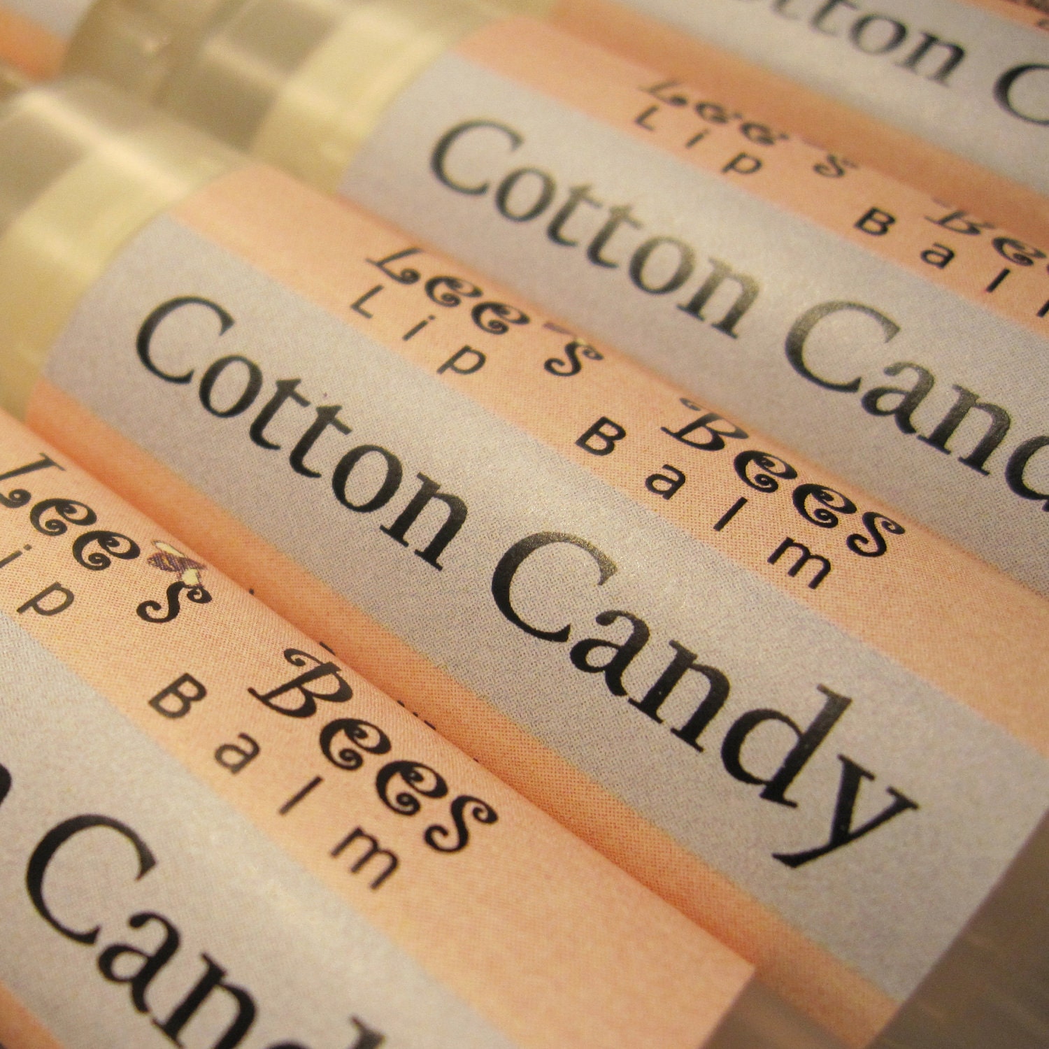 Cotton Candy Floss Flavored Lip Balm, One Tube of All Natural Beeswax Lip Salve Chapstick by Lee the Beekeeper