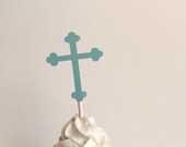 God Bless Blue Cross Cupcake Toppers Il_170x135