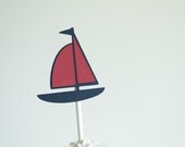 Red and Blue Sailboat Cupcake Toppers Il_170x135