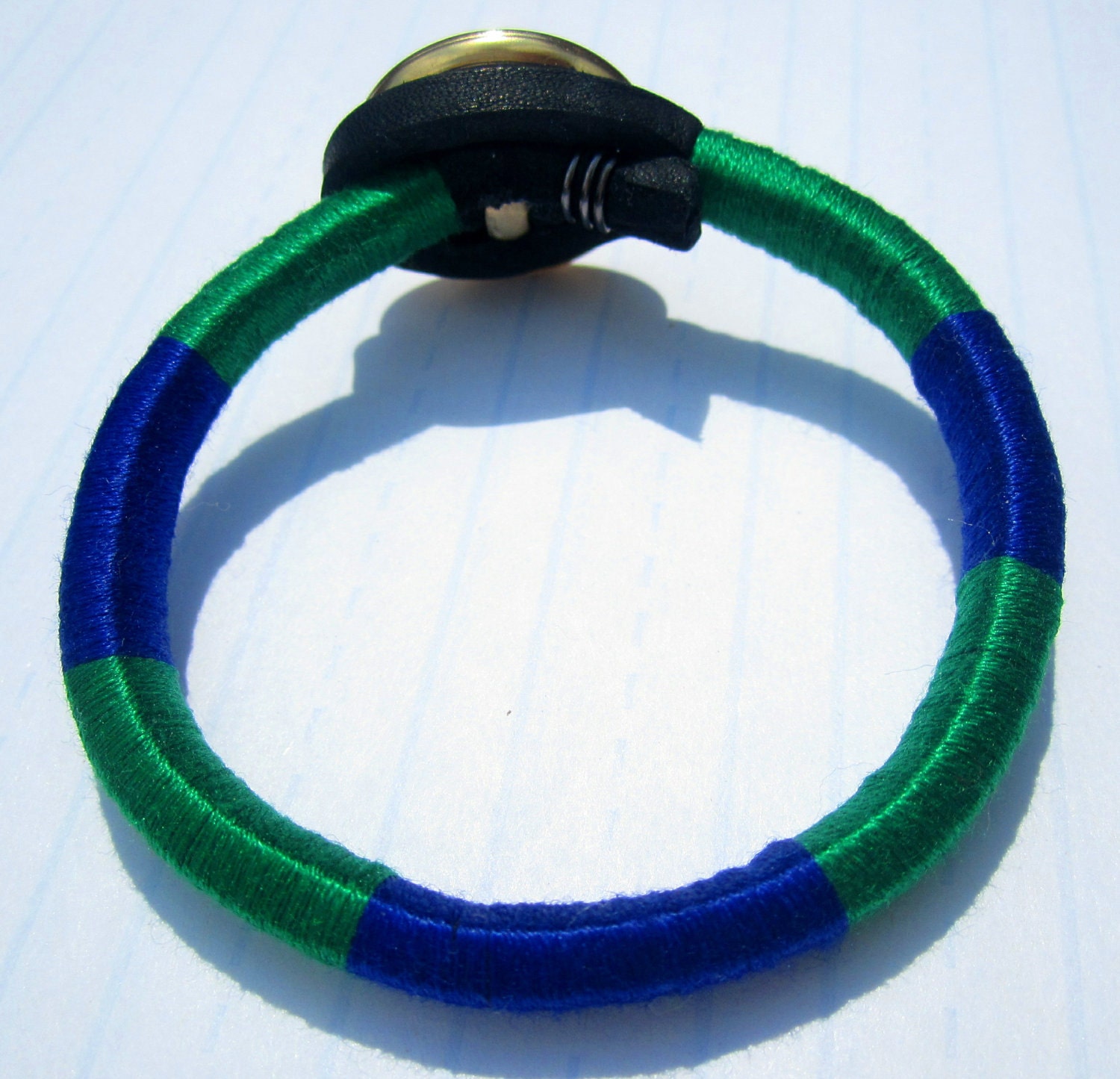 Ideas: Custom Nautical Sailor Bracelet Red, Bright Blue, Green, Black and white