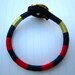 Nautical Sailor Bracelet: Red and Navy with Gold detail