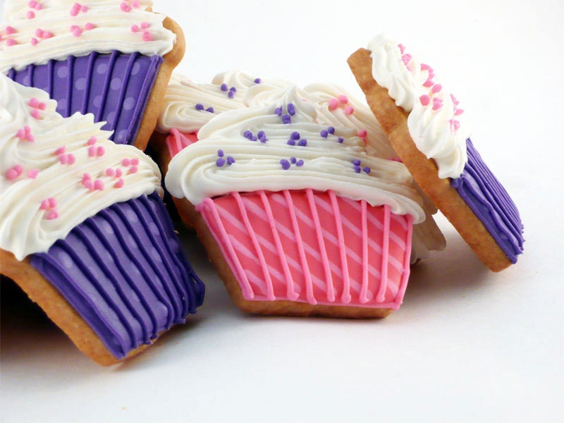 Decorated Cookies - Cupcakes - 1 dozen