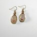 White Crystal Druzy Earrings Wire Wrapped