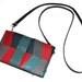 Vintage 80s 90s Multicolor Chevron Patchwork Leather Convertible Wallet Clutch Bag