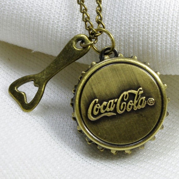 Coca Cola Pocket watch necklace ,with a metal screwdriver