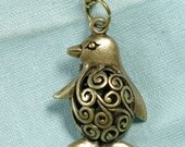 lovely penguin pendant necklace (two sided)