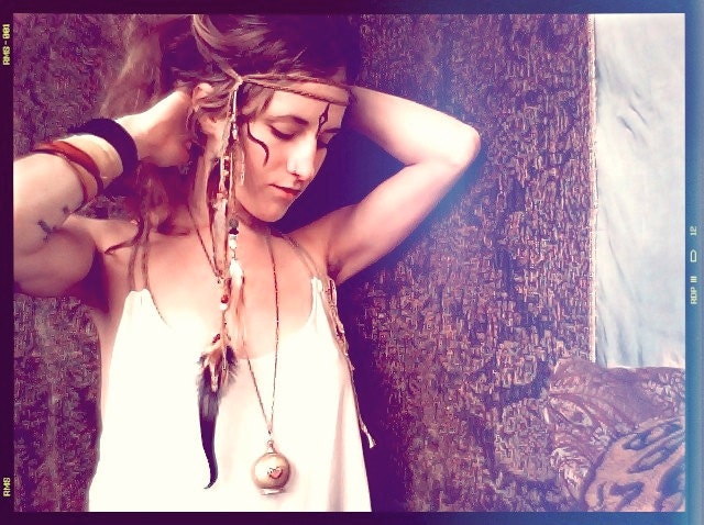 americana summer. a tribal headdress. 'in stock/ ready to ship'