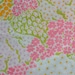 Vintage Bed Sheet Fat Quarter - Pink, Yellow, and Green Floral