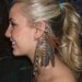 light brown feather ear cuff