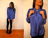 Vintage Purple Blouse w/ Button-Down Back