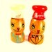 Vintage Chef's Hat Kitty Salt Pepper Shakers