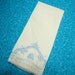 Vintage kitchen hostess finger towel with blue embroidery for housewares, valentines, home decor by MarlenesAttic