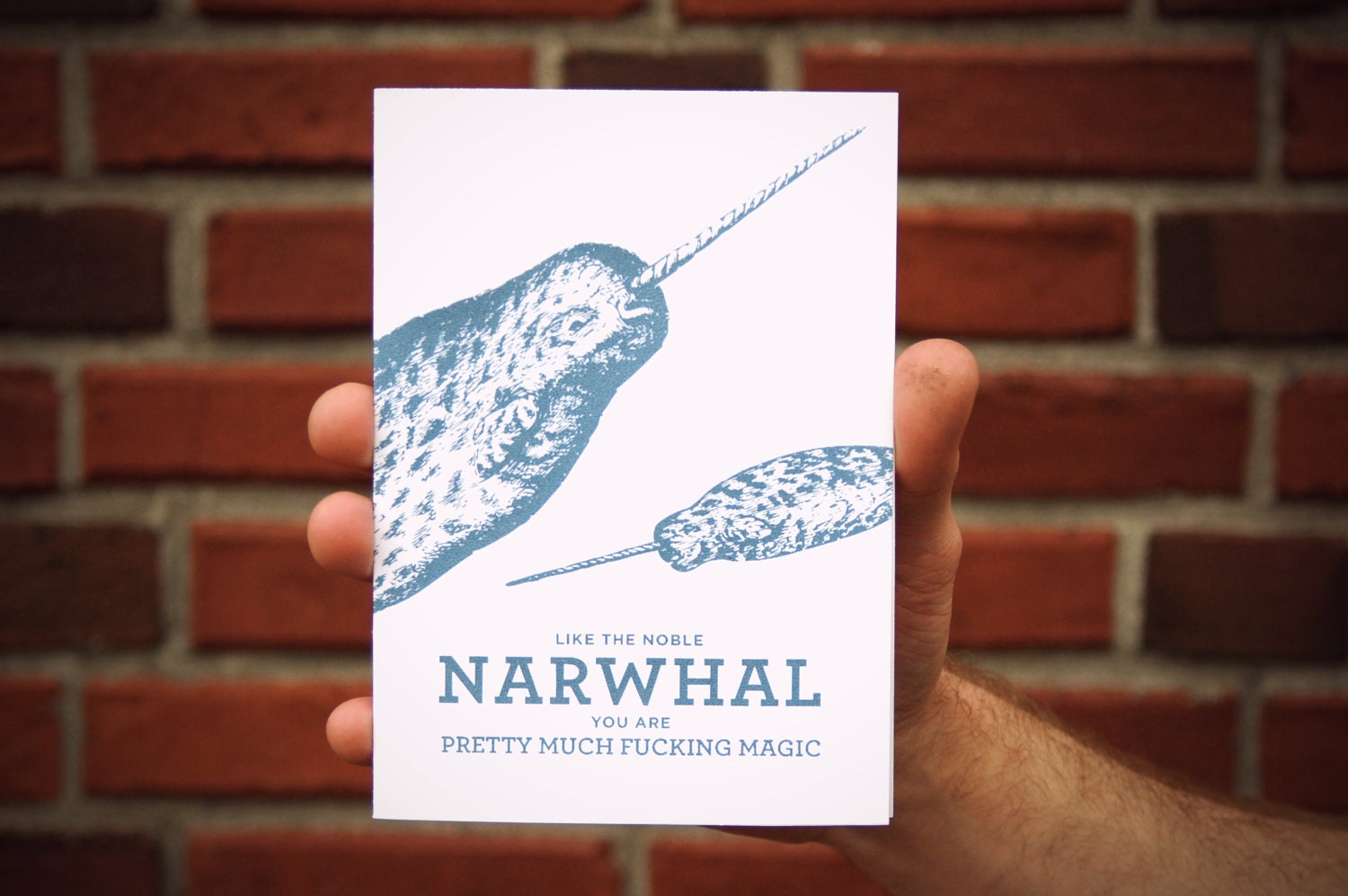 5" x 7" Narwhal Card