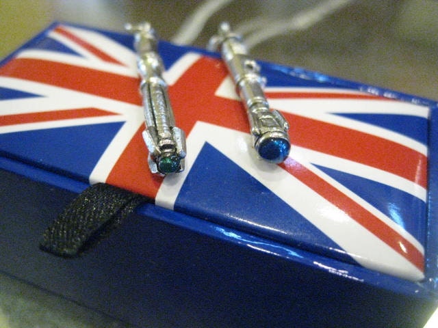 Exclusive Doctor Who 10th and 11th Doctor Sonic Screwdriver Charmed Interpreted Necklaces