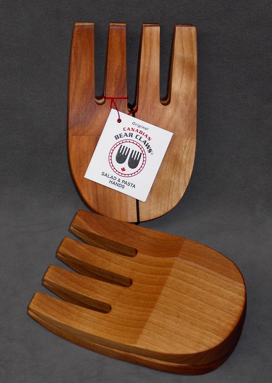 Bear CLAWS . wooden salad servers / salad tongs / serving untensils / Gift for her / him / wedding gift / house warming