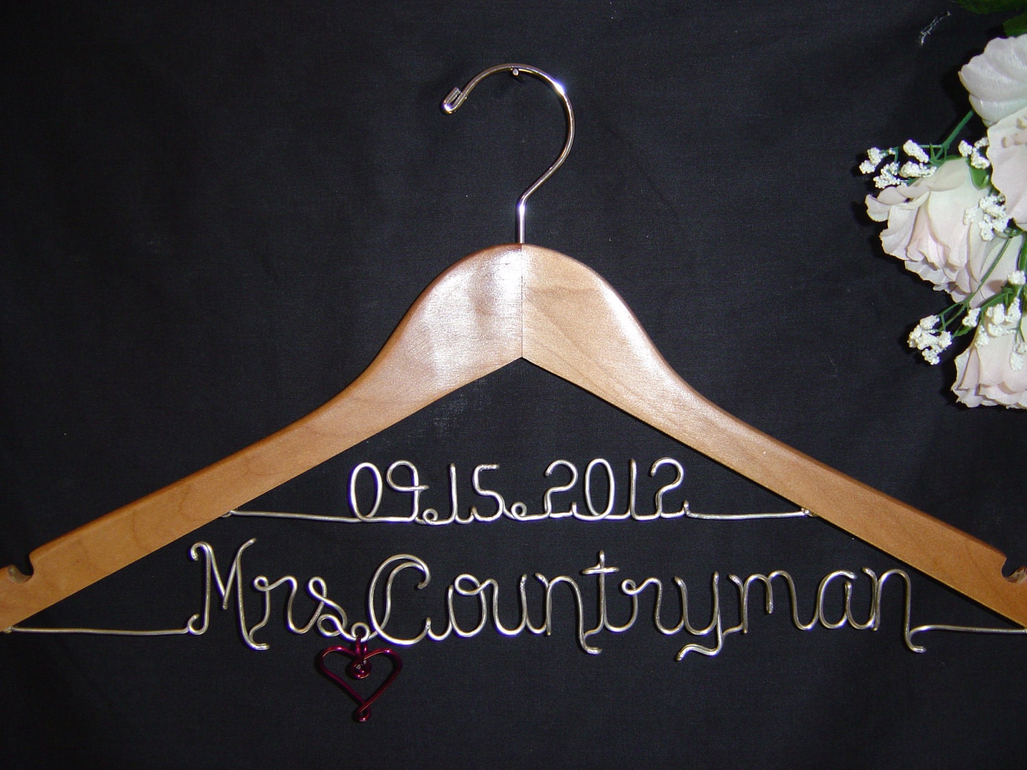 Wedding Hanger, Deluxe Two line hanger, Custom Bridal Hanger, Brides Hanger, Bride, Name Hanger,  Personalized Bridal Gift