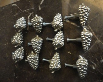 Pewter Grapes Knob Vinyard Tuscan Drawer Pulls for Drawer Fronts & Cabinents for WINE LOVERS