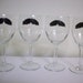Hand-painted mustache wine glasses - Set of 4 (Walrus Style)
