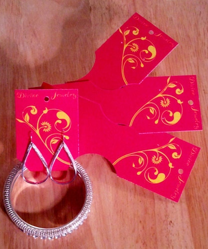75 Custom Earring Foldover Cards
