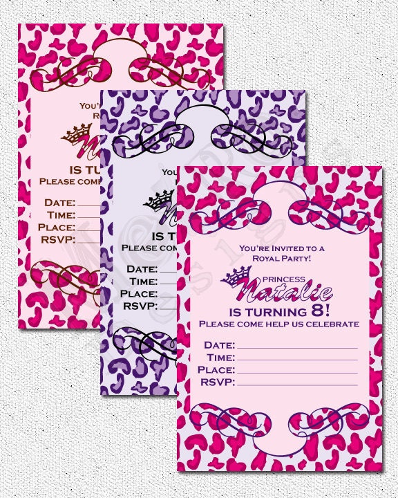 Pink, Purple Princess Invitation Il_570xn