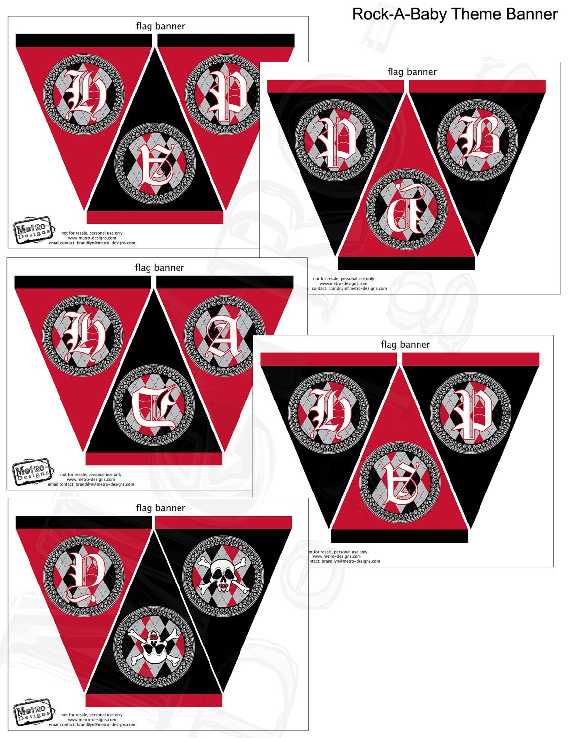 Rock-A-Baby, Party D.I.Y Banner - PRINTABLE, D.I.Y. Digital File - by Metro Events/Metro-Designs Il_570xn