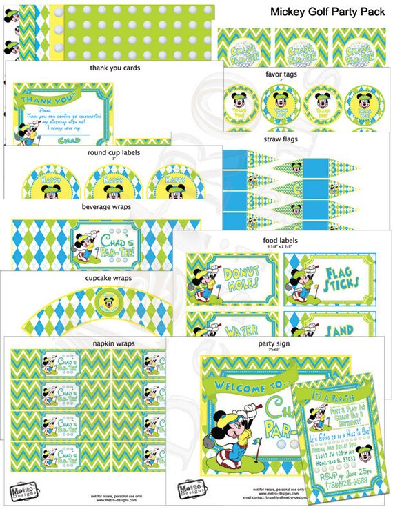 Mickey Mouse Golf - Party Kit Il_570xn
