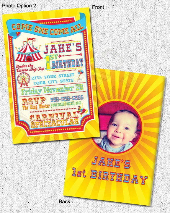 Carnival Party Invitations - DIY File