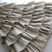 Shabby Ruffle Linen Christmas Tree Skirt 56"