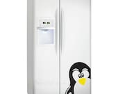 Peeking Penguin Fridge Decal