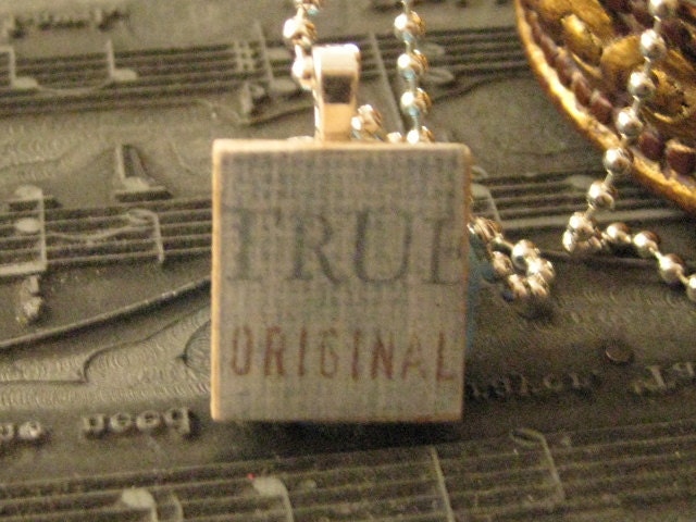 True Original Scrabble tile necklace