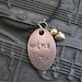 Reserve listing for Katey Churchill-Custom" Mine" Hand Stamped Pendant - Antique Patina