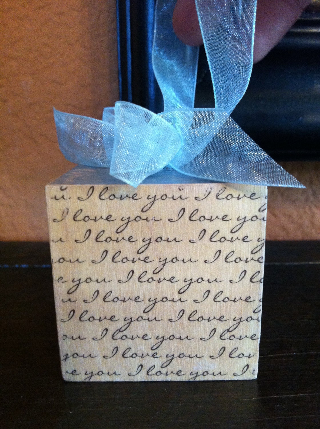 Custom Color Photo Block Ornament or Door Hanger