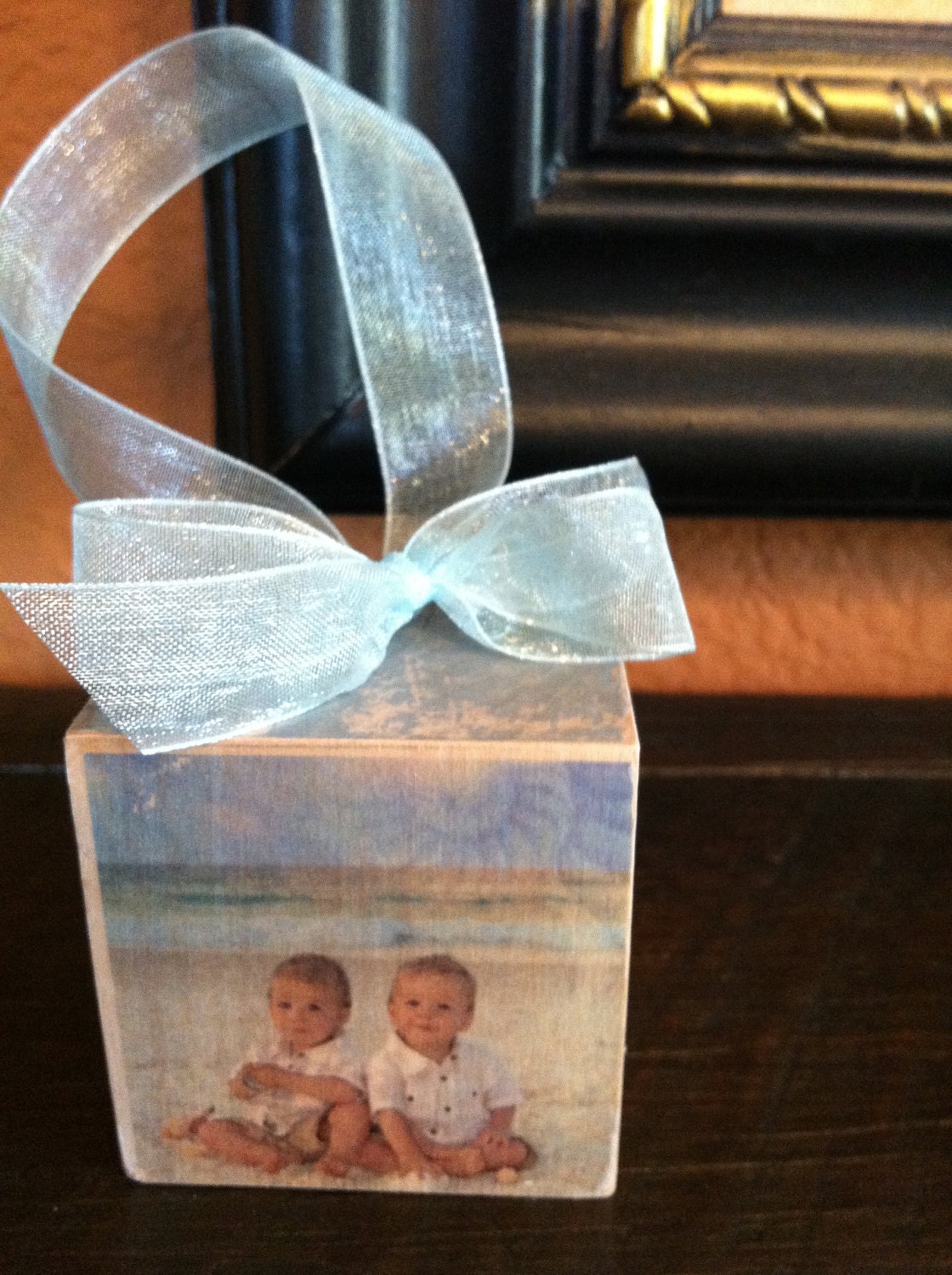 Custom Color Photo Block Ornament or Door Hanger