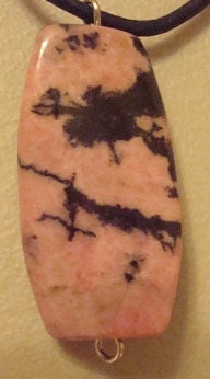 Variegated Stone of Pink and Black with a Twist--Free Shipping in U.S.