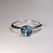 8mm London Blue Topaz, Round Cut, 2.4 carats, Sterling Silver Ring