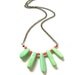 Mint & Coral Statement Necklace, Stone, Modern, Gift For Her