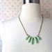 Mint & Coral Statement Necklace, Stone, Modern, Gift For Her